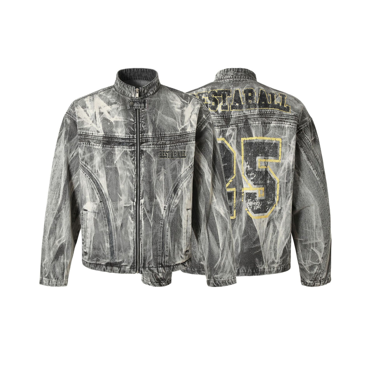 99-1 Vintage Distressed Biker Jacket