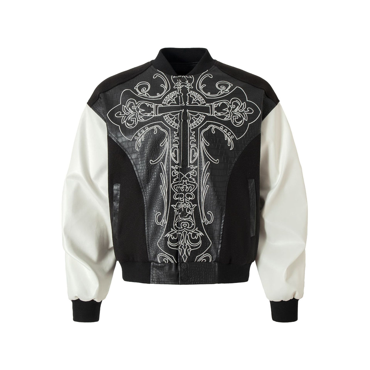 99-1 Embroidered Leather Jacket