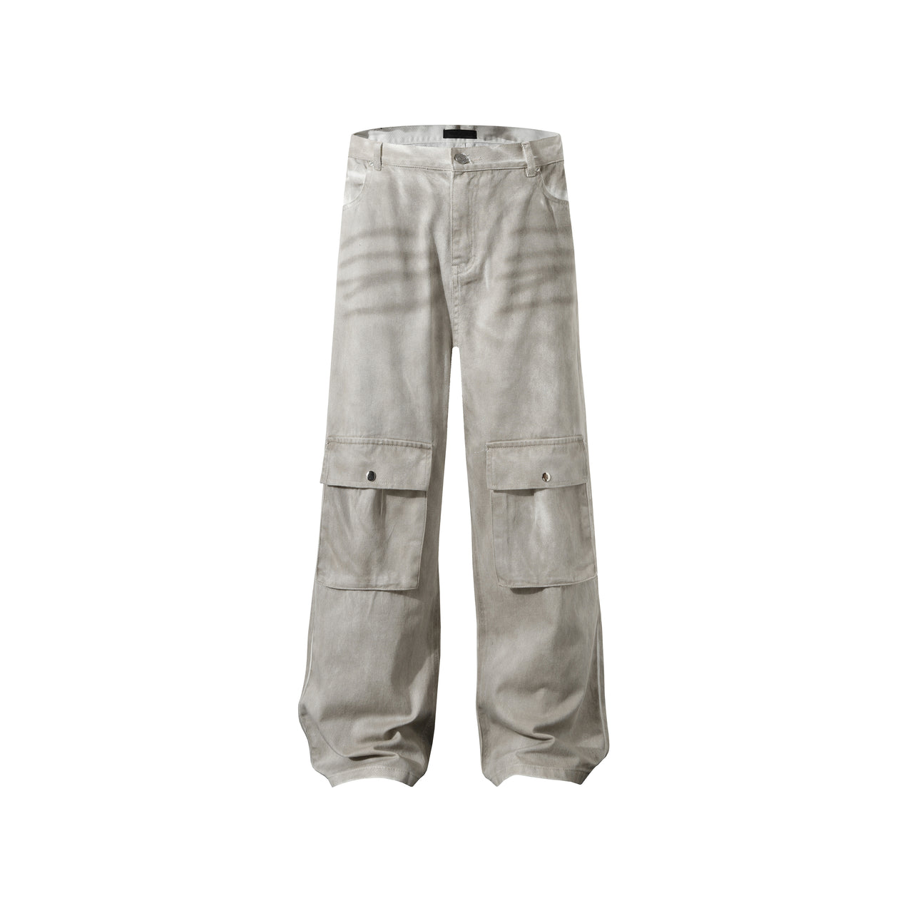 99-1 Distressed White Cargo Pants