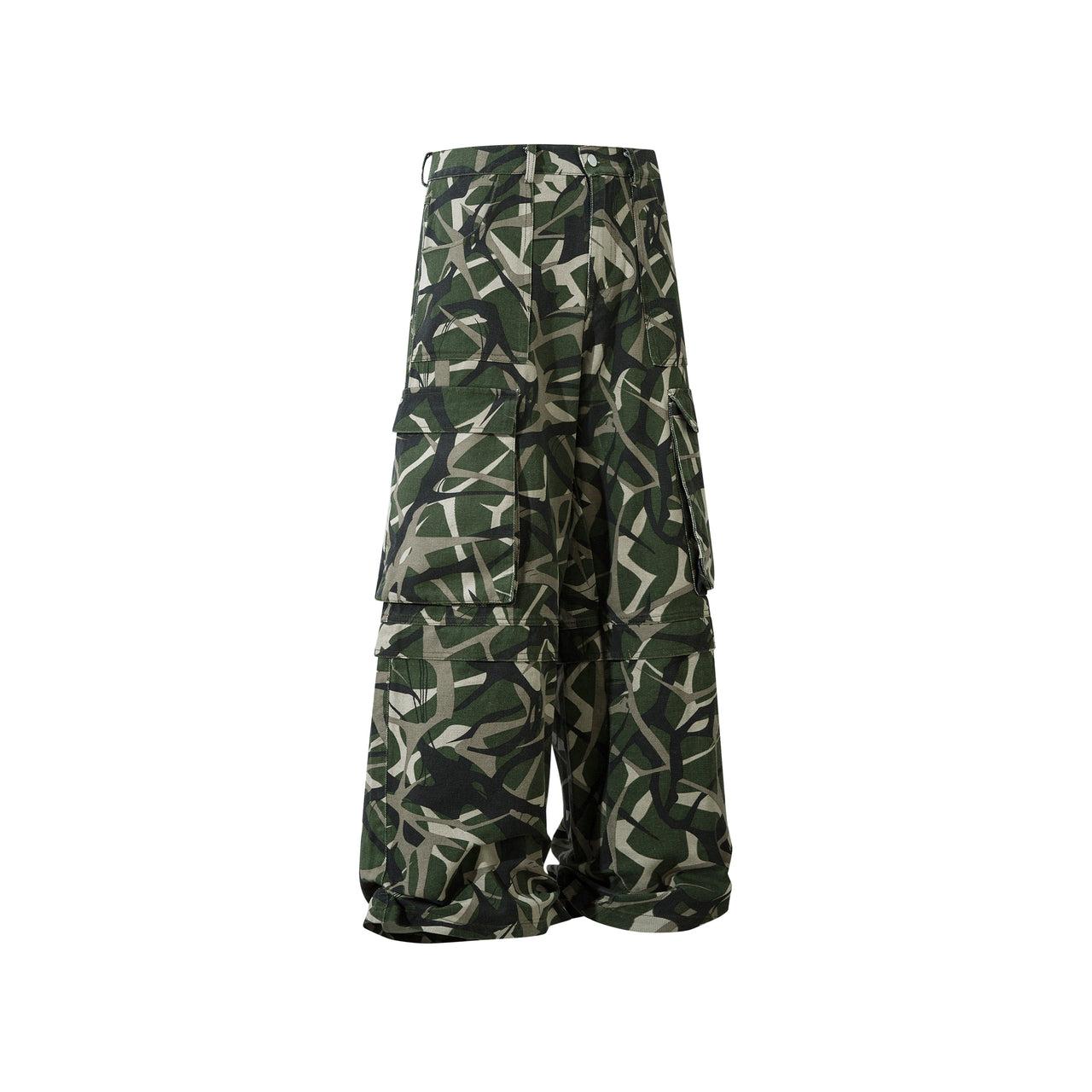 99-1 Thorn Camouflage Wide-Leg Cargo Pants