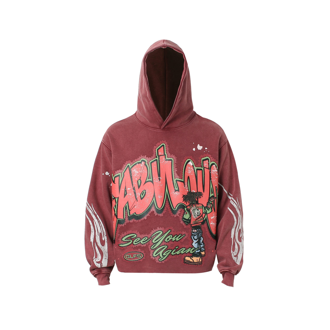 99-1 Graffiti Water-Washed Heavyweight Hoodie