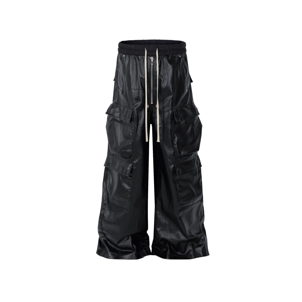 99-1 Multi-Pocket Leather Pants