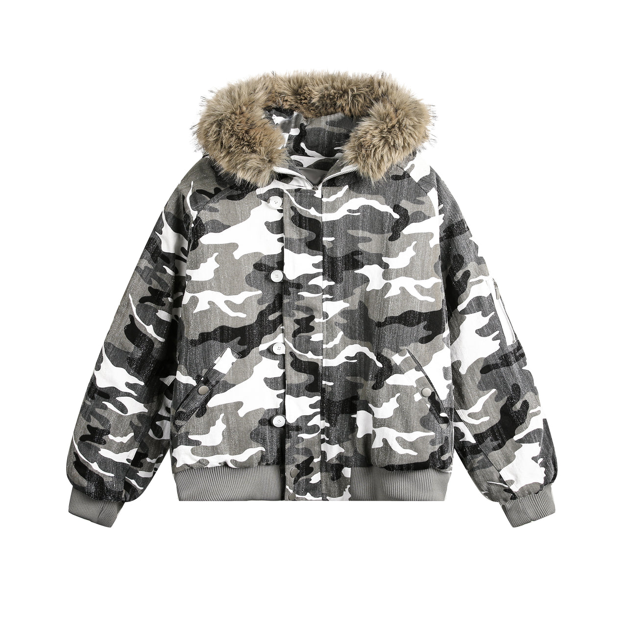 99-1 Camouflage Hoodie Padded Jacket