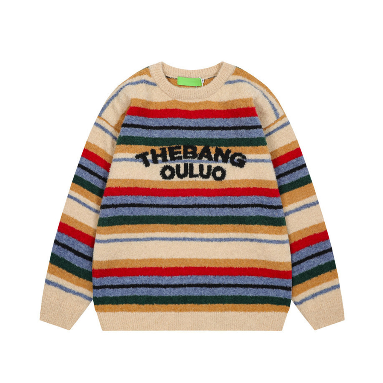 99-1 Colorful Striped Thick Knit Sweater