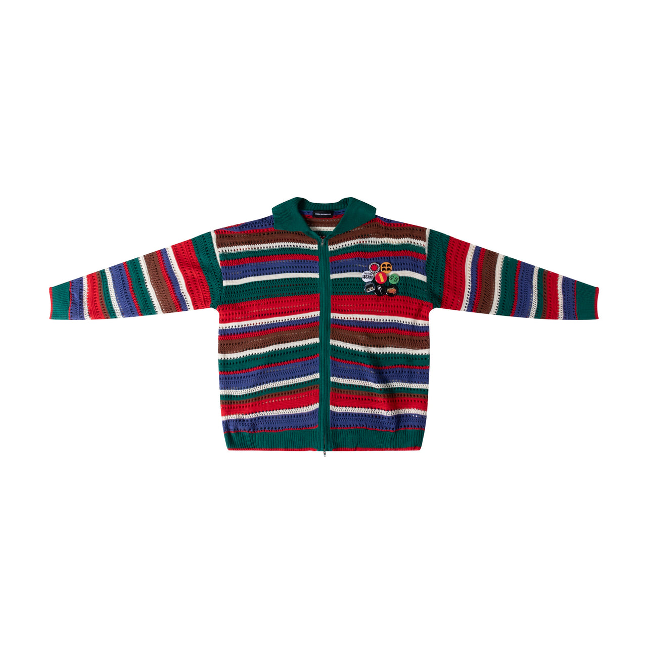 99-1 Rainbow Stripe Cardigan Sweater