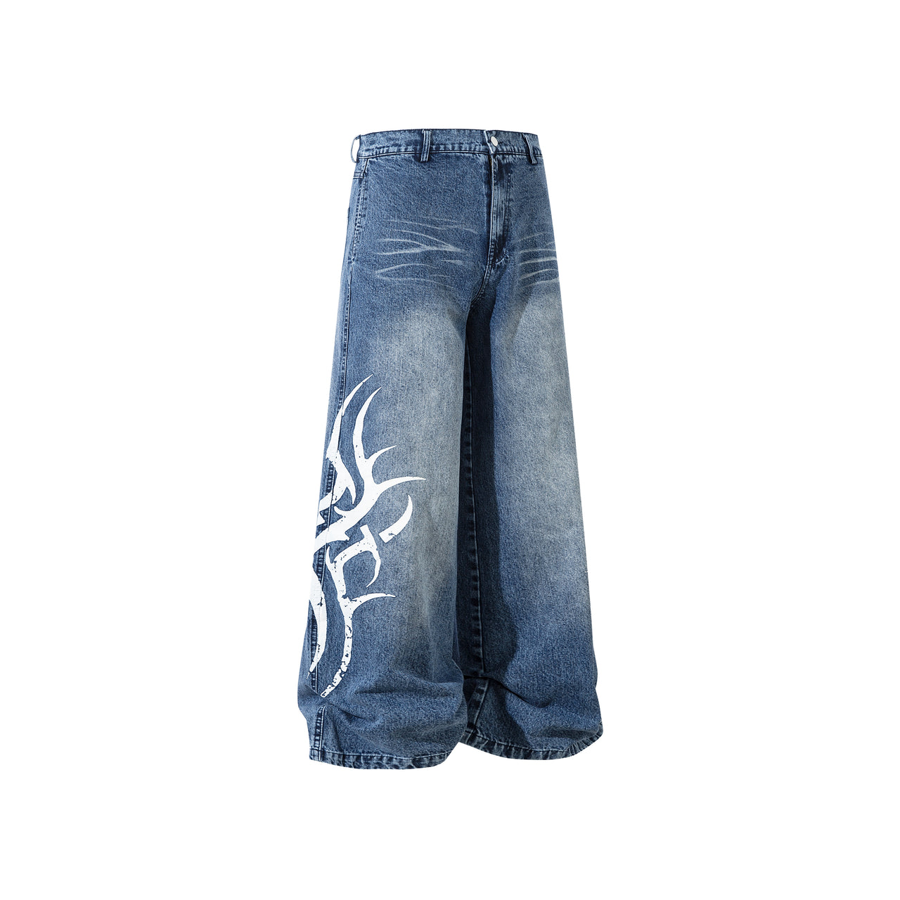 99-1 Totem Print Jeans