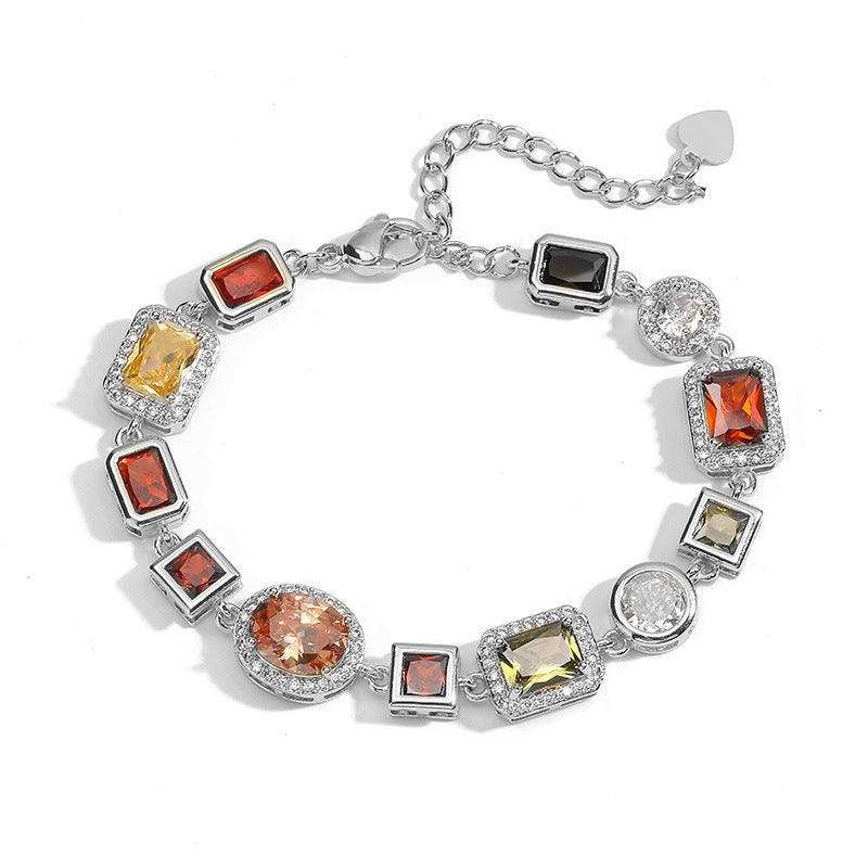 99-1 Geometric Rhinestone Adjustable Bracelet